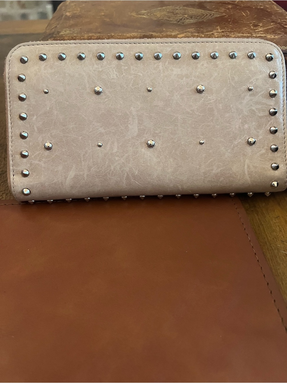 Miu Miu Studded Crystal Floral Zip Around Wallet in Blush! EUC! - Picture 2 of 8
